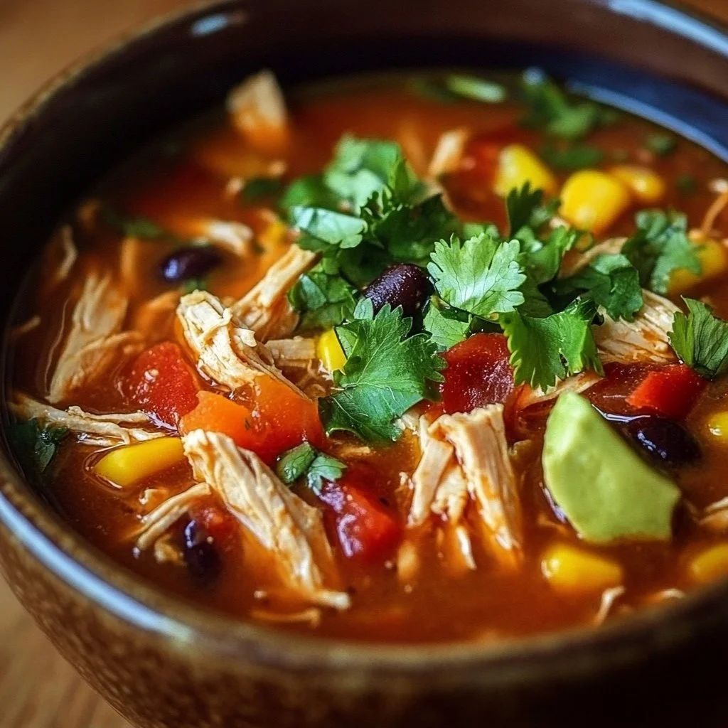 Crockpot Chicken Tortilla Soup
