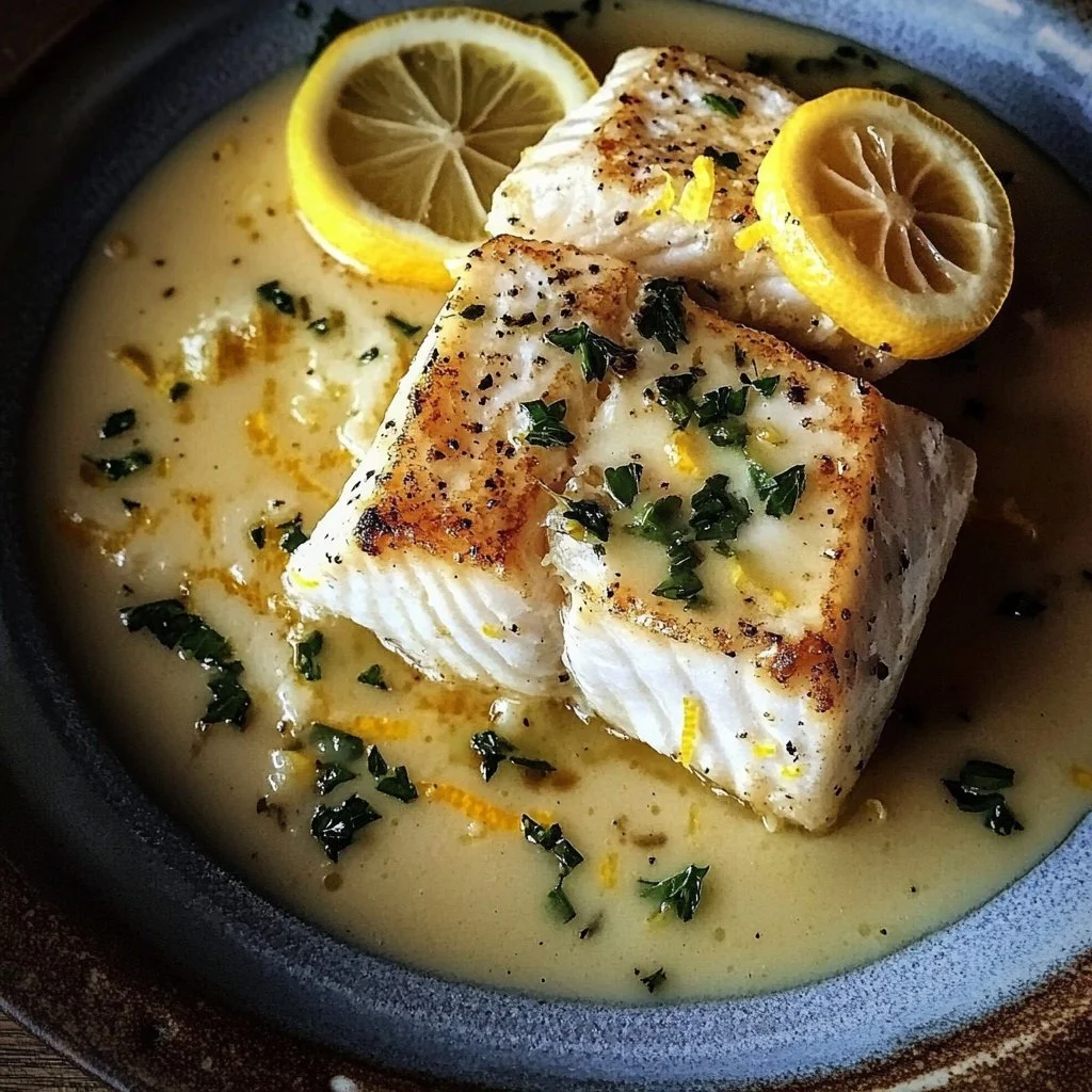 Halibut with Zesty Lemon Beurre Blanc 6 Halibut with Zesty Lemon Beurre Blanc