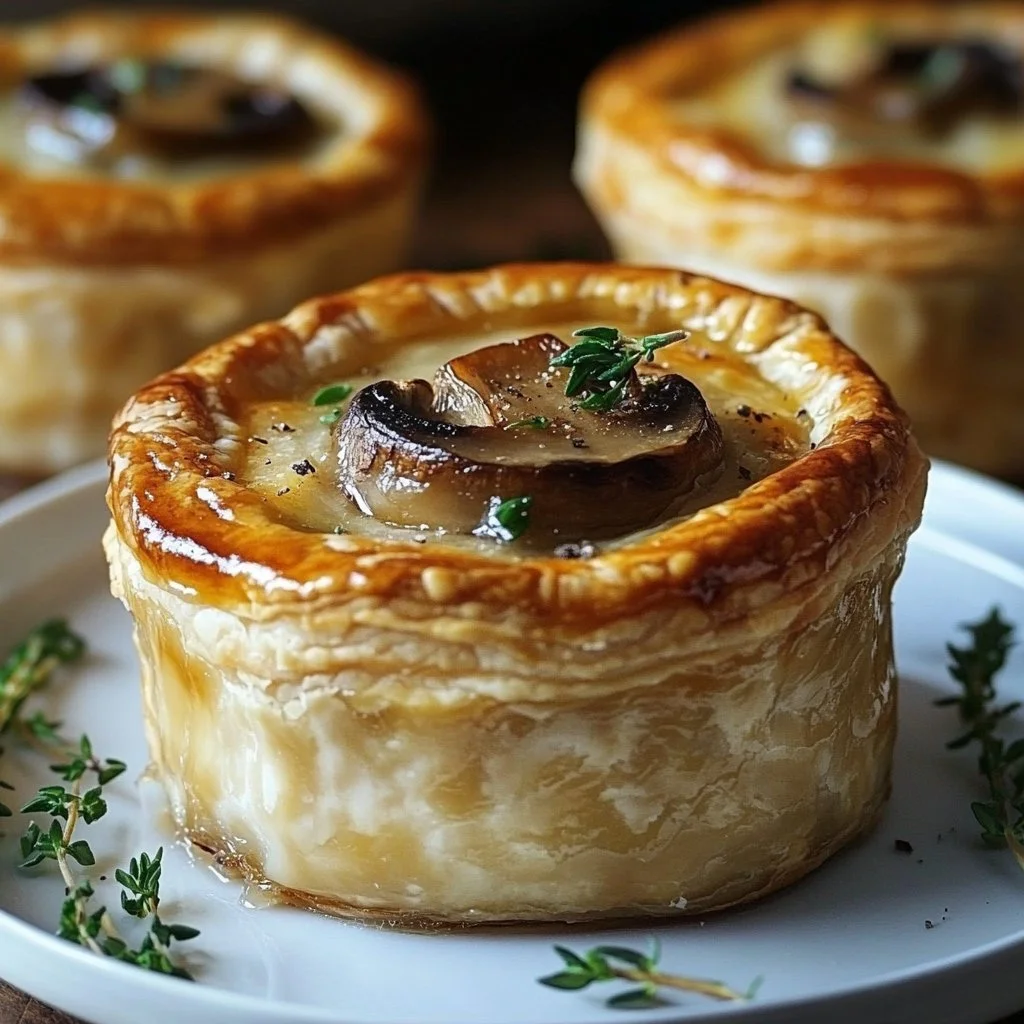 Mini Mushroom and Gruyère Pot Pies