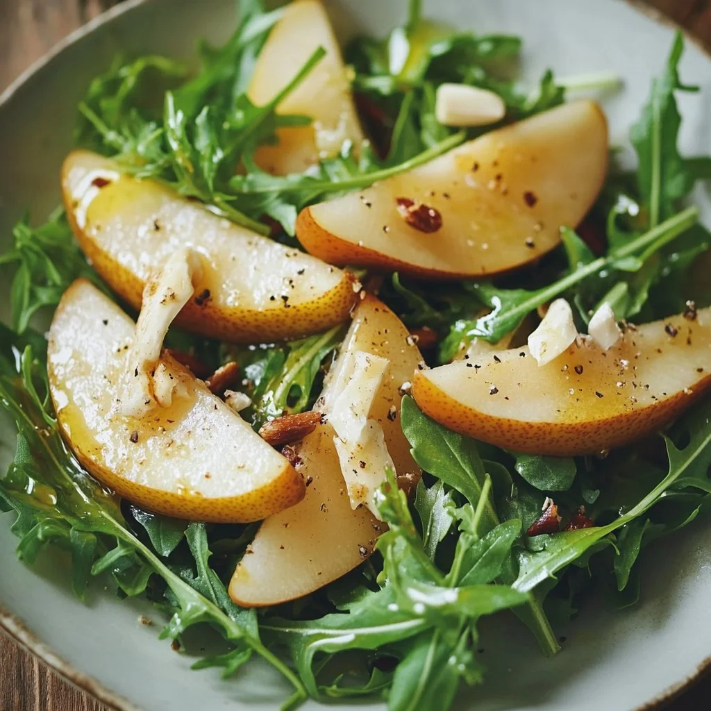Pear and Arugula Salad with Honey Vinaigrette