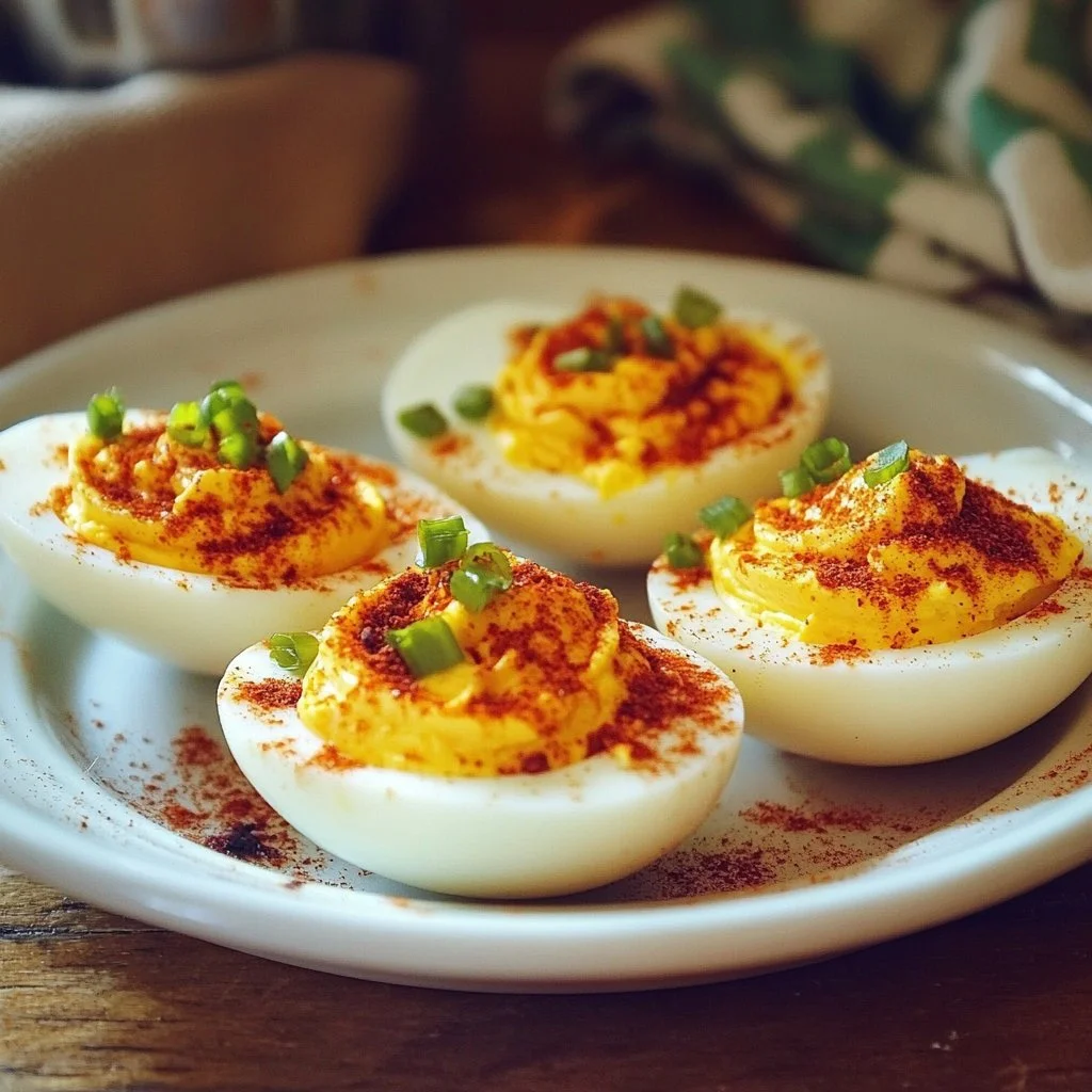 Spicy Chili Garlic Deviled Eggs 5 Spicy Chili Garlic Deviled Eggs