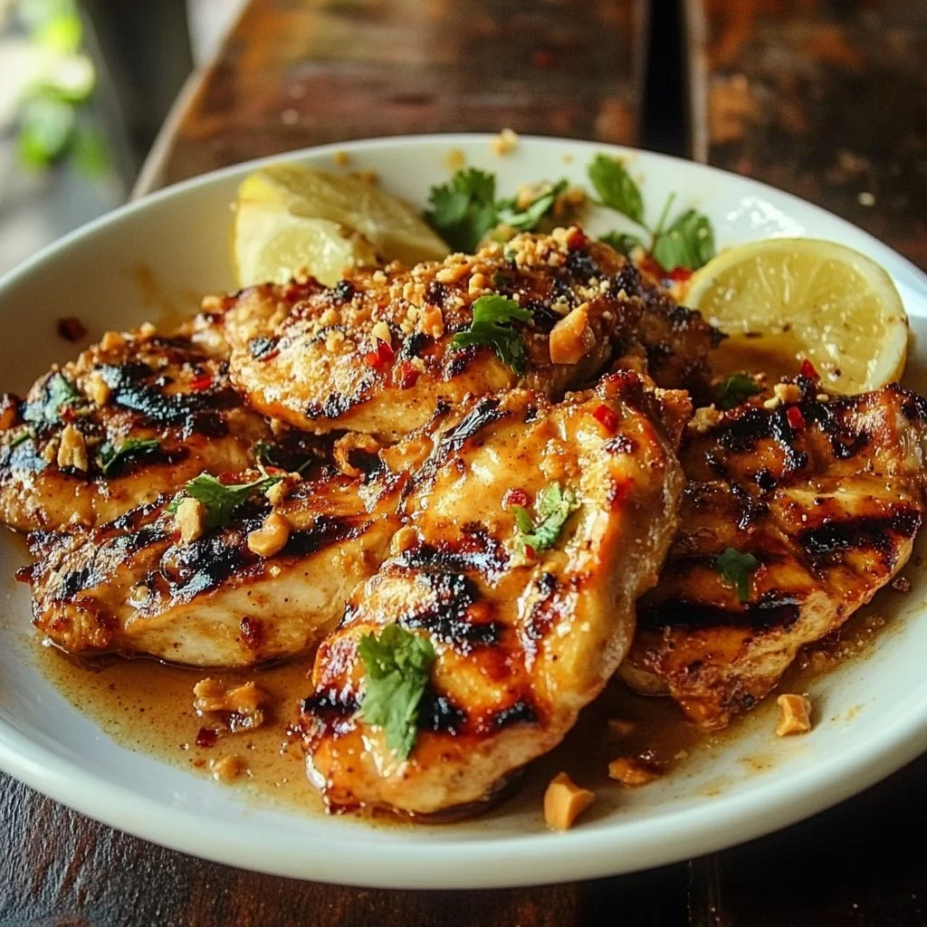 Spicy Thai Grilled Peanut Chicken