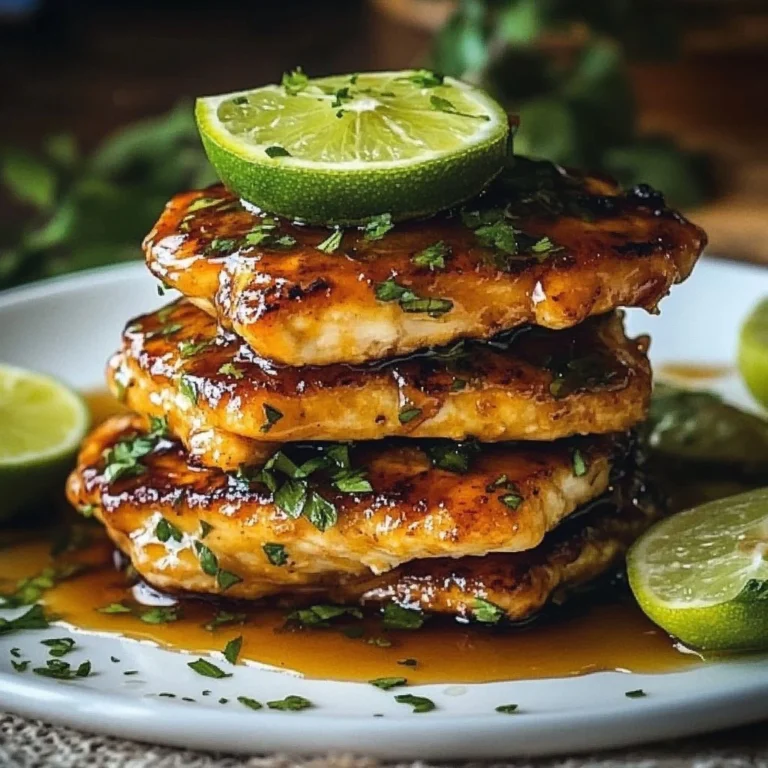 Tangy Honey Lime Chicken Stack 4 Delicious honey lime chicken stack served with fresh vegetables