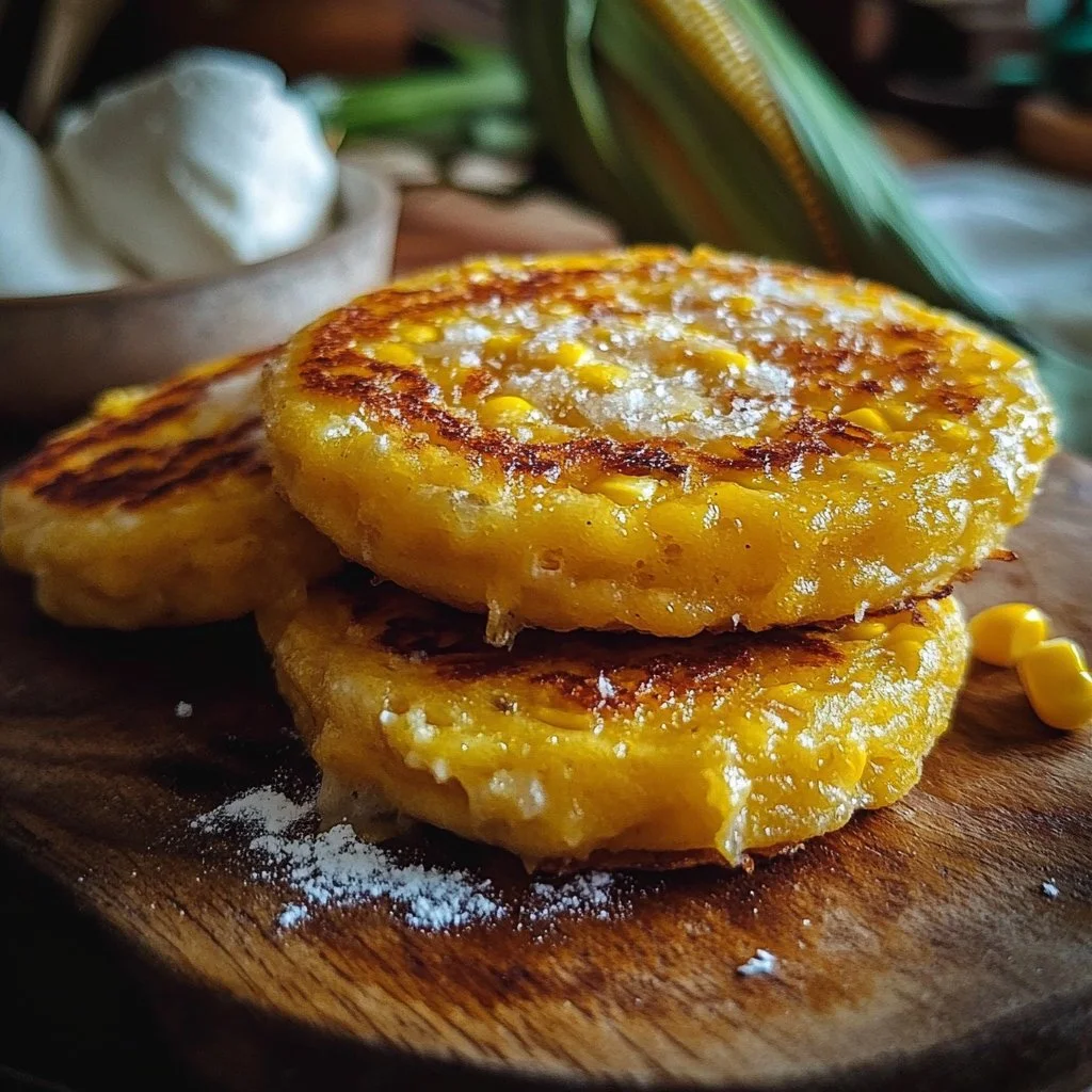 Venezuelan Sweet Corn Cachapas with Melty Cheese 5 Venezuelan Sweet Corn Cachapas with Melty Cheese